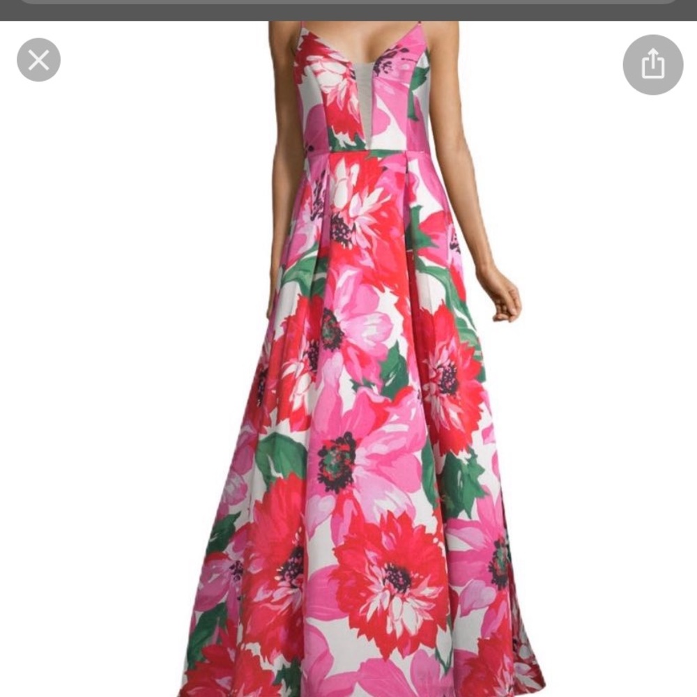 Floral Prom Dress - Picture 3 of 4